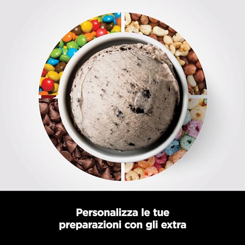 Ninja CREAMi Gelatiera, macchina per gelato e dessert congelati, 1,4 l, 3 vasetti, 7 programmi, per gelati, sorbetti, frullati, frappè, nero/argento, NC300EU : Amazon.it: Casa e cucina