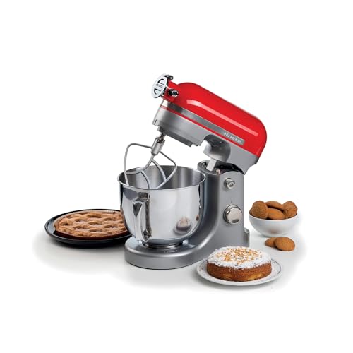 Ariete 1589 Impastatrice Planetaria Moderna, 1600 Watt, 11 velocità, 5.5 Litri, 3 accessori per impastare, amalgamare e montare. Rosso : Amazon.it: Casa e cucina