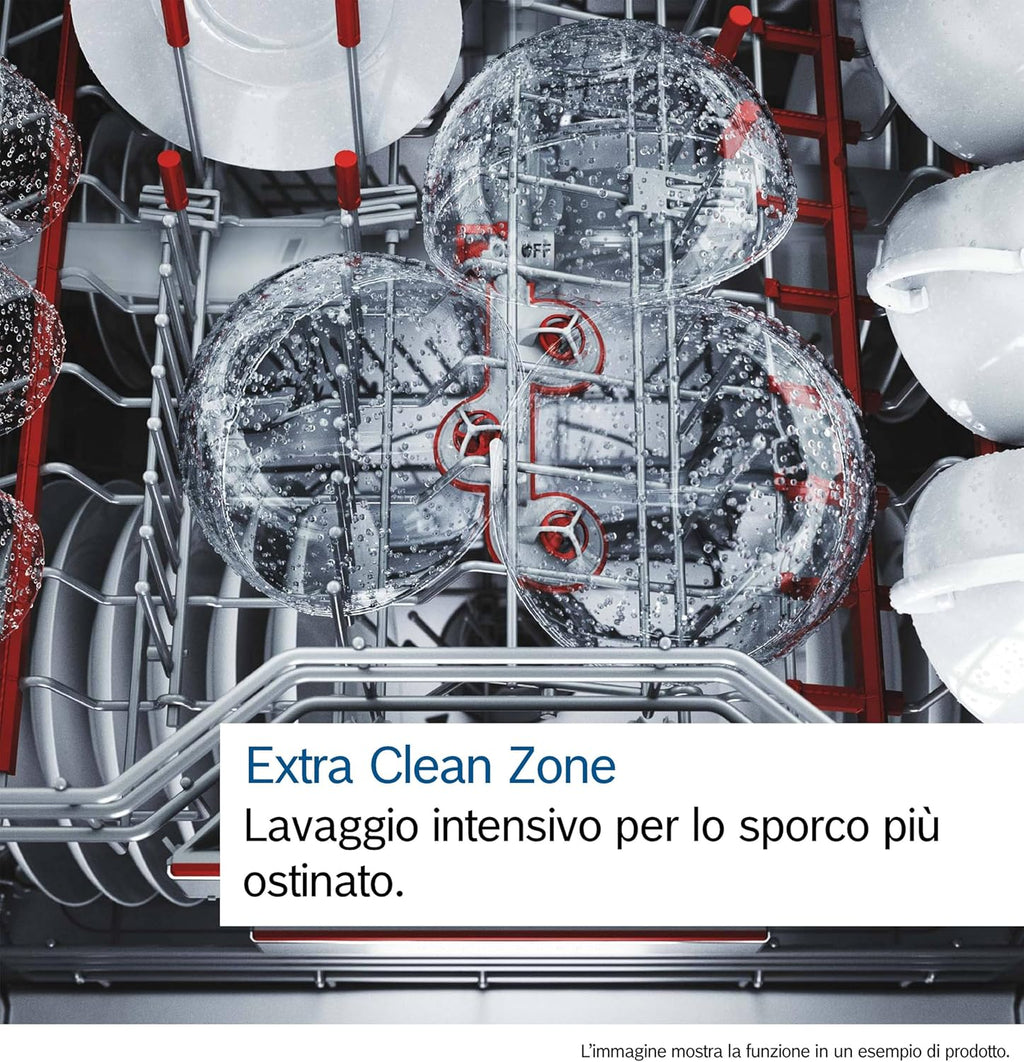 SMS8ECI02E Series 8, Freestanding Smart Dishwasher, 14 Places, Customisable Baskets, EcoSilence Drive Motor, Intensive Wash, Steel, 60 cm