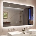 STARLEAD 120x70 cm Specchio-Bagno-con-Luce, Specchiera-Bagno-LED con Bluetooth, 3 Colori Luce, Dimmerabile, Antifog, Memoria, IP44, Vetro Temperato HD, Orizzontale/Verticale