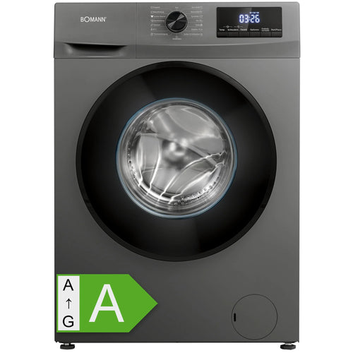 2025 Bomann WA 7175 Lavatrice | 7 kg | max. 1400 giri/min | Garanzia motore 10 anni | Motore inverter efficiente, silenzioso e duraturo | 15 programmi | Avvio ritardato | Colore titanio - nero