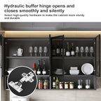Innovativo armadietto portaoggetti da parete in vetro per bagno e cucina in legno massello balcone armadio nizer con ripiani regolabili 160 x 28 cm. : Amazon.it: Casa e cucina