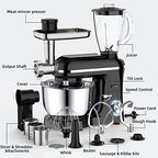Homlee 3 in 1 Robot da Cucina, Impastatrice Planetaria Multifunzione 5.5L Litri Terrina In Acciaio Inox,1,5L Frullatore Succo,Set Per Salsicce, 6 Velocità : Amazon.it: Casa e cucina