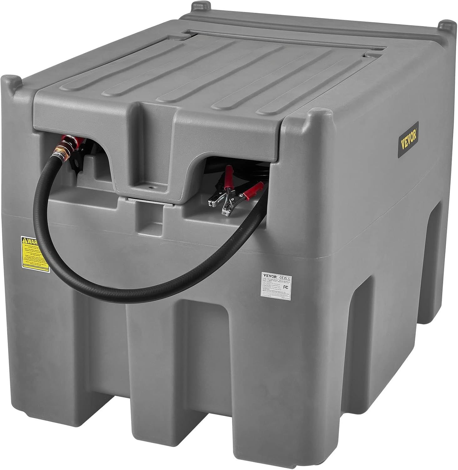 VEVOR Portable Fuel Tank 439 Litre 12V DC Large Fuel Tank with Grey Transfer Pump for Tractor Ship Camper Outdoor Industries Construction Industries