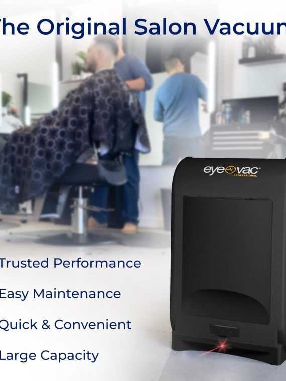 EyeVac Pro 2025 Aspirapolvere automatico Touchless con paletta – Ultra veloce e potente – Ideale per spazzare, peli di animali, cibo, sporco, cucina, aspirapolvere con cavo, senza sacco, sensori automatici, 1400 Watt (nero)