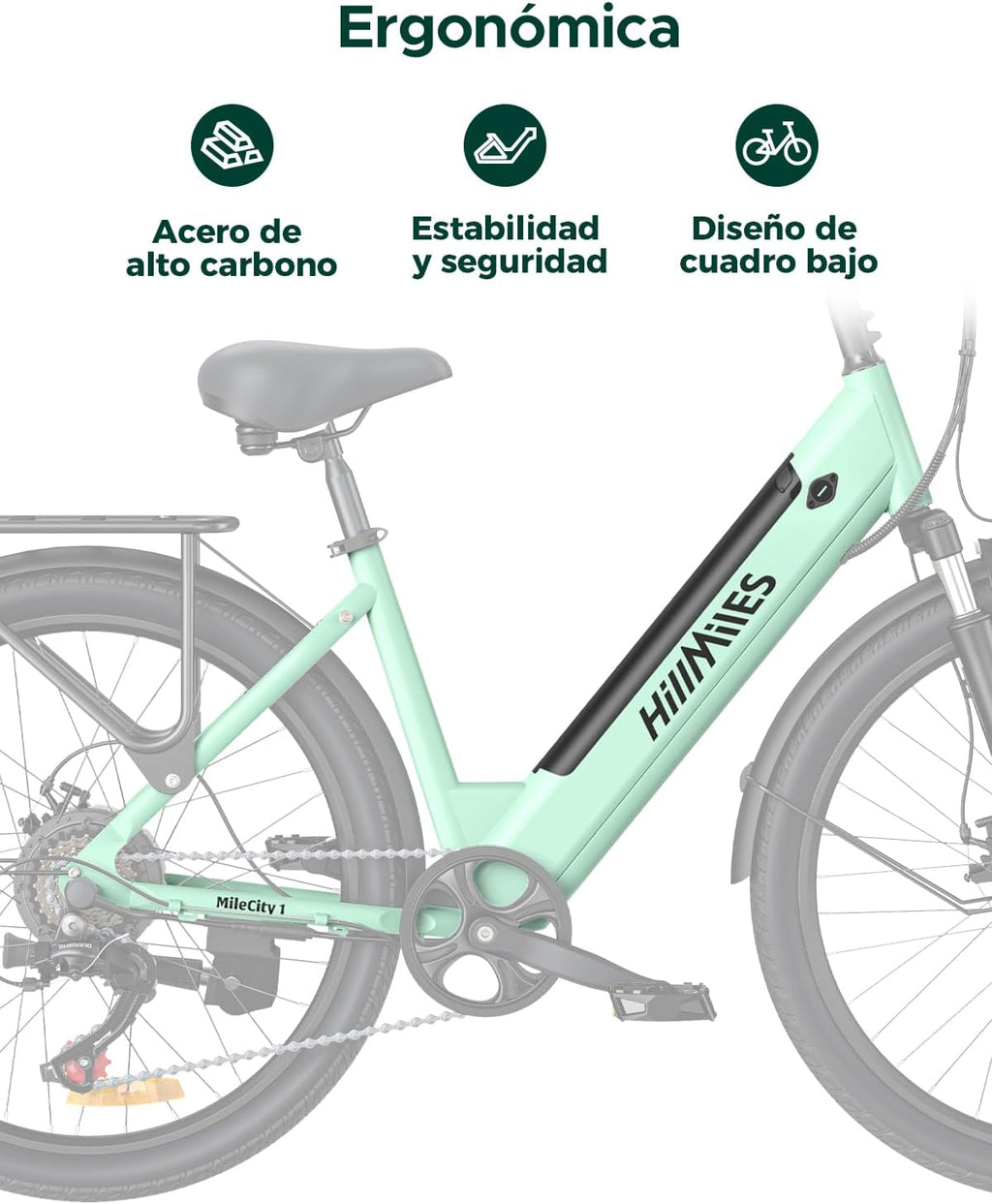 Bici Elettrica Per Adulti Da 26", 7 Velocità Bicicletta Elettrica da 36V 13Ah Batteria Rimovibile, 25km/h & Autonomia di 80-100km E-bike Per Pendolari Urbani, IP65 impermeabile