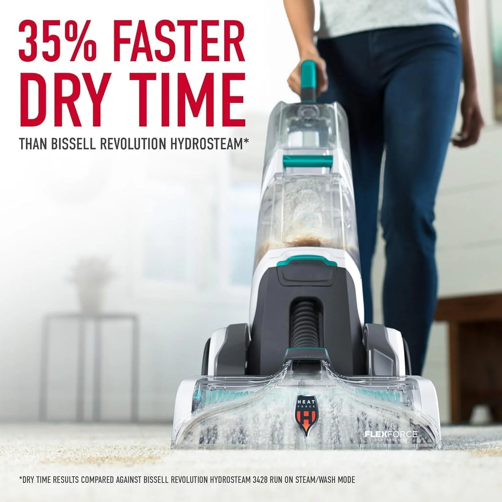 Hoover SmartWash+, lavatappeti automatico per tappeti e tappezzeria, shampoo per la pulizia profonda dei tappeti, deodorante per tappeti e smacchiatore per animali domestici FH52000, turchese