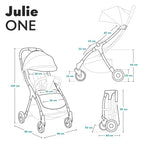 LIONELO Julie One Passeggino leggero e pieghevole da 0 mesi fino 22 kg Compatto con zanzariera, coprigambe, portabibite e borsa, Poggiapiedi regolabili e schienale alla posizione a sdraiata (Gold) : Amazon.it: Prima infanzia