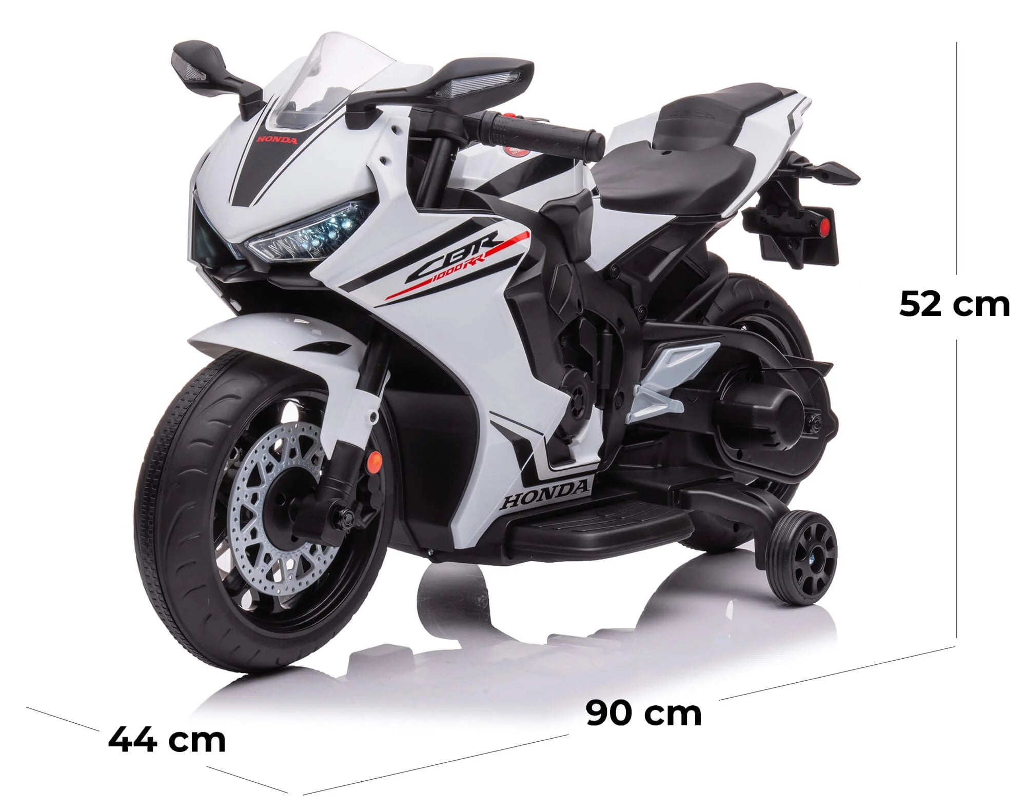Moto Elettrica per Bambini 12V con Licenza Ufficiale Honda CBR 1000RR – Colore Bianco