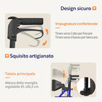 VOCIC Deambulatore Sedia Rotelle 2 in 1|Deambulatore per anziani 4 ruote con seduta,Carrello pieghevole per tutti i terreni|Rollator da esterno egolabile in altezza in alluminio |Blu 5 anni garanzia : Amazon.it: Salute e cura della persona