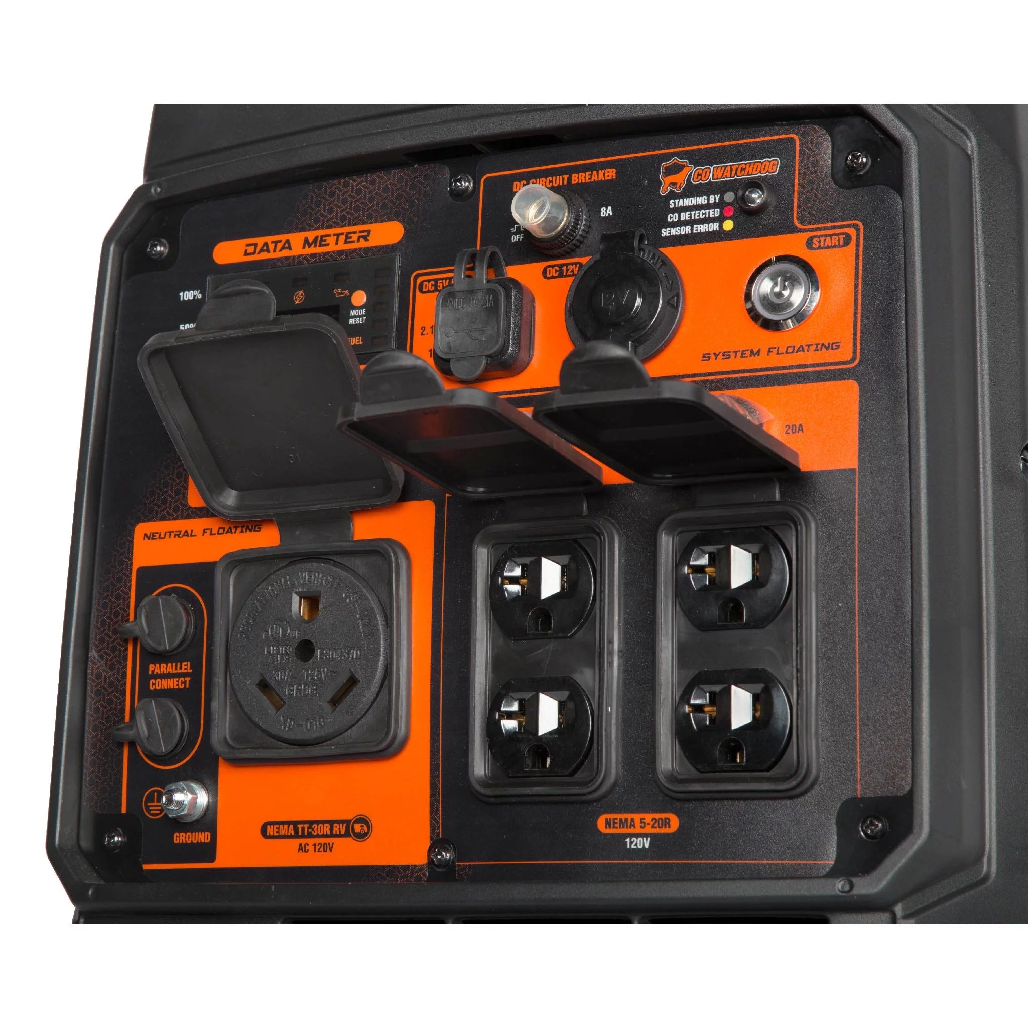 Generatore inverter portatile WEN da 4800 Watt, avviamento elettrico, adatto per camper, silenzioso e leggero con spegnimento del carburante e rilevatore di CO - MadeInUSA