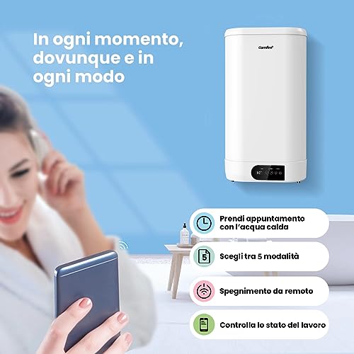 COMFEE' D50 15ED3 Scaldabagno Elettrico Murale ad Accumolo 50 L – Sopra lavello ad accumulo — compatto facile da installare : Amazon.it: Fai da te