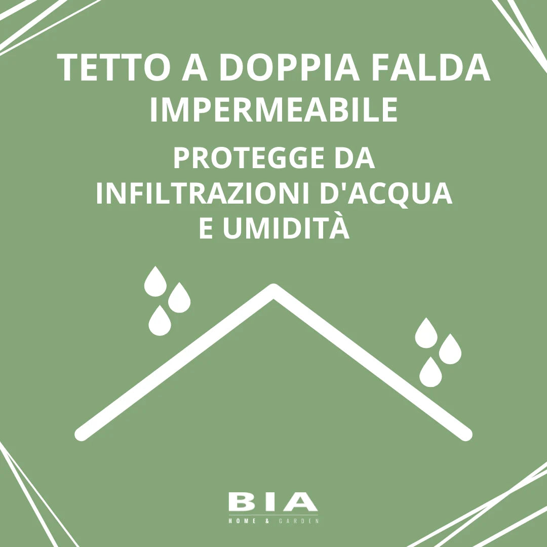Spaziosa Casetta in Legno 4 x 3 m Senza Pavimento