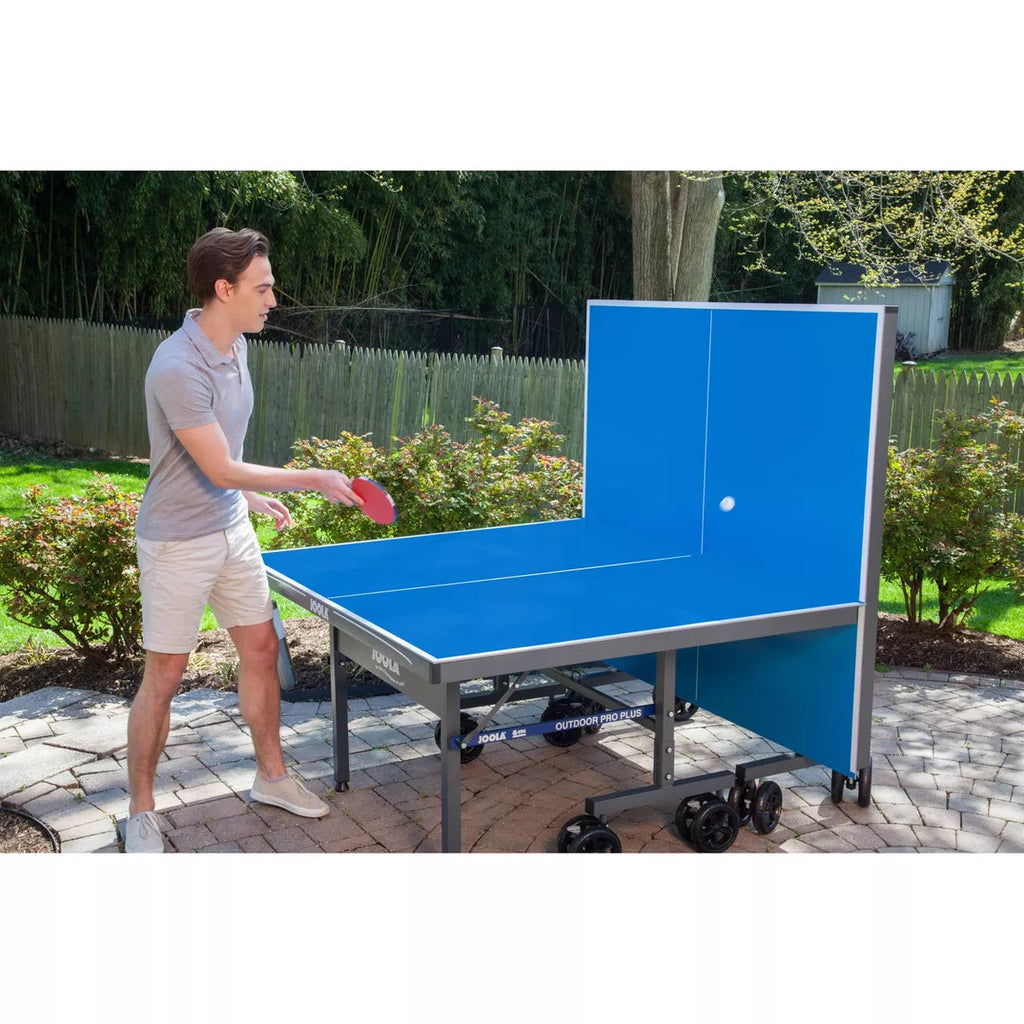 Tavolo da ping-pong da esterno JOOLA Nova Pro Plus con rete resistente alle intemperie, 9×5 piedi, pieghevole, superficie in alluminio