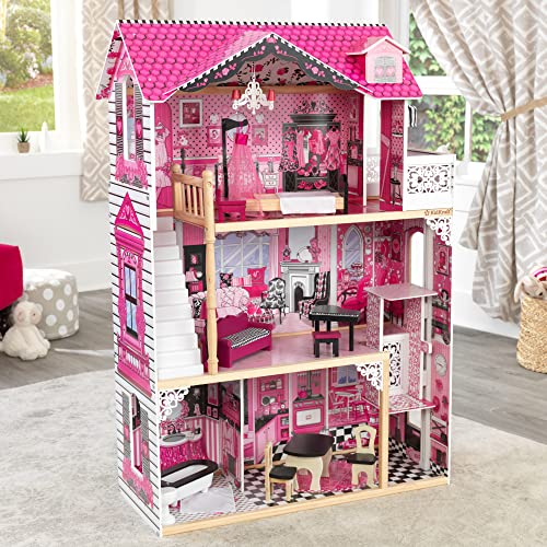 KidKraft Casa delle Bambole in Legno Amelia con Accessori e Mobili inclusi, Casa a 3 Livelli di Gioco con Ascensore per Bambole di 30 cm, Giocattolo per Bambini 3  Anni, 65093 : Amazon.it: Giochi e giocattoli