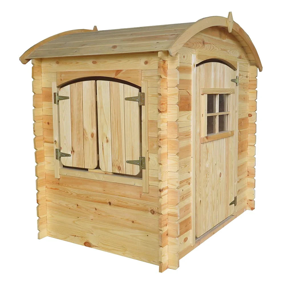 Casetta da Gioco in Legno per Bambini da Esterno con Porta e Finestra – Personalizzabile – 130x106x145 cm