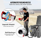 VEVOR Portable Fuel Tank 439 Litre 12V DC Large Fuel Tank with Grey Transfer Pump for Tractor Ship Camper Outdoor Industries Construction Industries