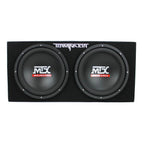 MTX TNE212D Subwoofer doppio da 12" e 1200 W con amplificatore monoblocco da 1500 W e condensatore da 2 Farad