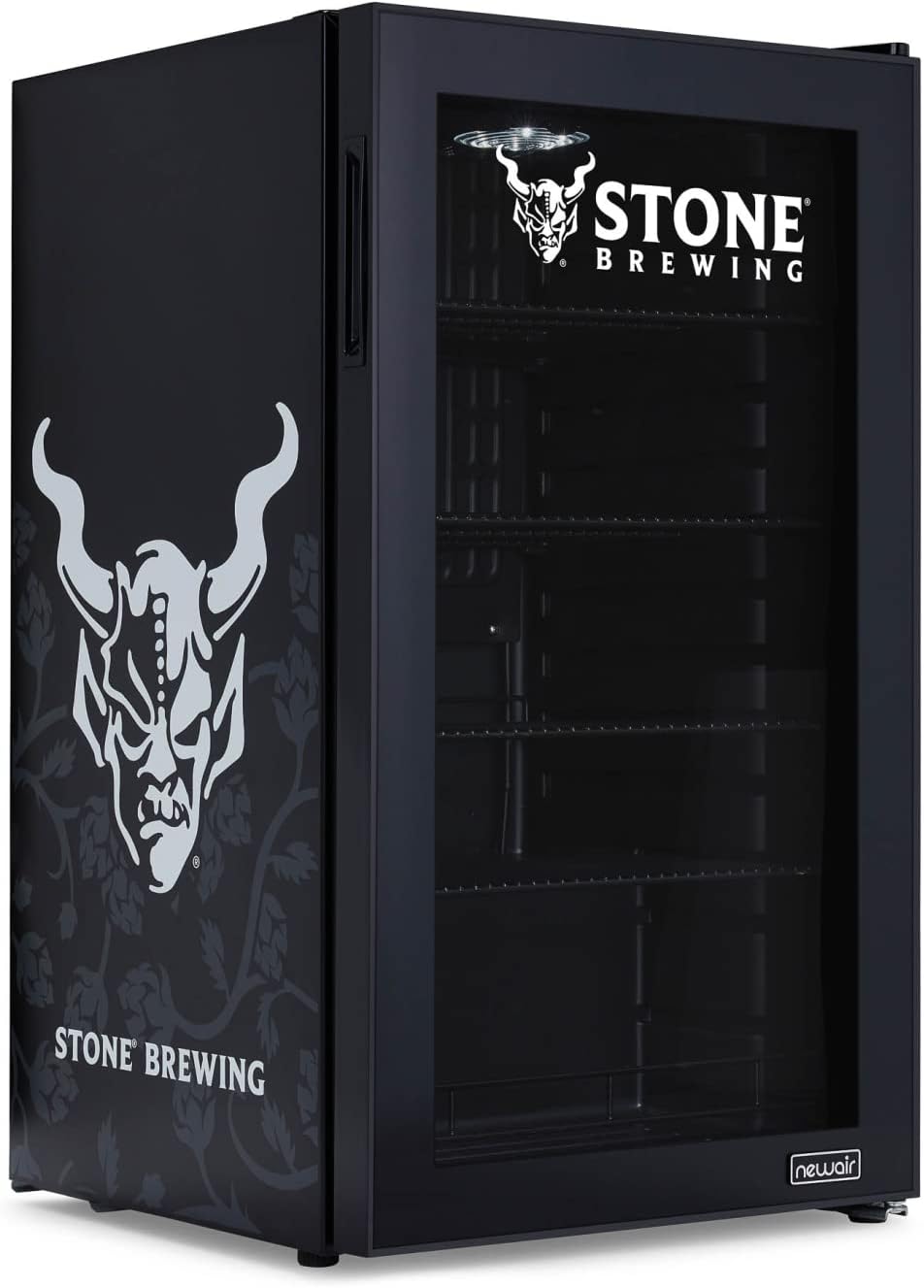 Frigorifero per bevande | 126 lattine indipendente con porta in vetro con cerniera a destra | Mini frigorifero per bevande, perfetto per birra, vino, bibite e bevande fredde