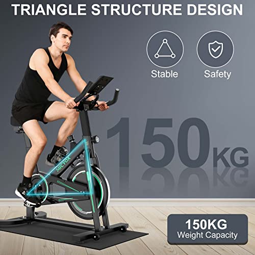 Micyox MX87 Cyclette a Resistenza Magnetica Cyclette da Camera con Volano da 12kg, Sensore Pulsazioni e Freno di Emergenza, Fitness Cyclette Silenziose per la Casa : Sport e tempo libero