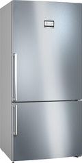 Bosch KGN86AIDR Serie 6, Frigorifero combinato da libera installazione, Total No Frost, VitaFresh XXL, Tecnologia Inverter Intelligente, PerfectFit, Acciaio, XXL, 186x86 cm