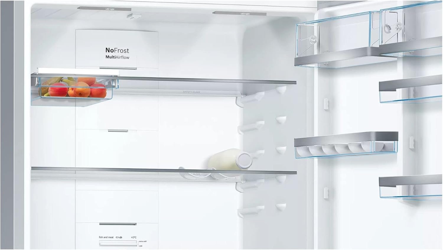 Elettrodomestici KGN86AIDP Serie 6, Frigo-congelatore combinato da libero posizionamento, 186 x 86 cm, inox-easyclean