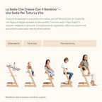 Seggiolone Tripp Trapp di Stokke con Baby Set, Serene Pink   Sedia regolabile ed evolutiva per bambini e adulti   Design ergonomico e classico : Prima infanzia