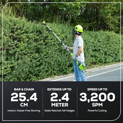 Greenworks 40V Sega e Tagliasiepi ad Asta a Batteria 2 in 1, Motore Brushless da 30 cm, Lama a Doppia Azione da 51 cm, Batteria da 2 e Caricabatterie GD40PSHK2x : Amazon.it: Giardino e giardinaggio
