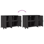 Credenza Nera 100,5x39x72 cm in Acciaio