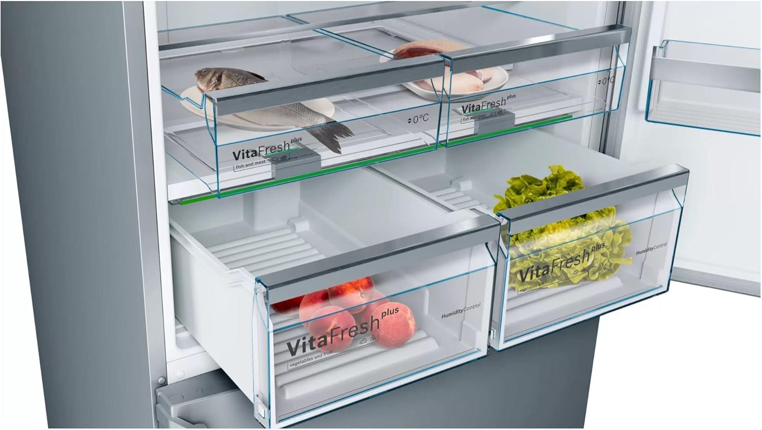 Elettrodomestici KGN86AIDP Serie 6, Frigo-congelatore combinato da libero posizionamento, 186 x 86 cm, inox-easyclean