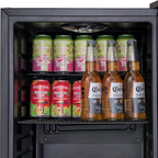 Frigorifero per bevande | 126 lattine indipendente con porta in vetro con cerniera a destra | Mini frigorifero per bevande, perfetto per birra, vino, bibite e bevande fredde