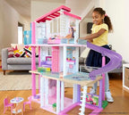 Barbie Casa dei Sogni, Casa a 3 Piani con 8 Stanze, Ascensore e Piscina con Scivolo, Oltre 60 Accessori, Regalo per Bambini da 3 a 7 Anni, GNH53 : Giochi e giocattoli
