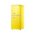 Frigorifero Doppia Porta Retro 110L Giallo – Stile Vintage e Funzionalità Moderna