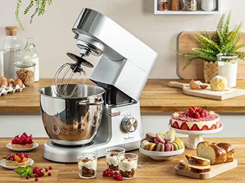 Moulinex Masterchef Impastatrice Planetaria, 6,7 litri, Robot da cucina con Frusta, sbattitore, Gancio Impastatore, 1500 W, 8 velocità, QA810D : Amazon.it: Casa e cucina