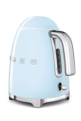 Smeg, Bollitore Elettrico KLF03PBEU 1,7 L, Filtro Anticalcare Lavabile, Autospegnimento di Sicurezza, Indicatore Livello di Acqua, Base Antiscivolo e Avvolgicavo Integrato, Potenza 2400W, Azzurro : Amazon.it: Casa e cucina