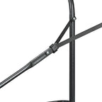 Relaxdays Tavolo da Birreria con Panche, Set da Giardino, Panchine e Tavolino 180 cm Pieghevoli, Aspetto Legno, Nero, Acciaio : Giardino e giardinaggio