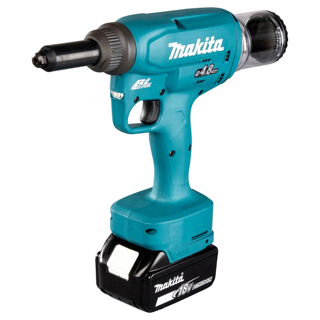 Rivettatrice a Batteria Makita DRV150RTJ 18V 5Ah – Kit Completo con Valigetta Makpac