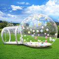 Gonfiabile, Bubble House Dome gonfiabile, con ventilatore e pompa, tenda da giardino impermeabile in PVC di qualità commerciale, per matrimoni, campeggio, feste (300 cm, bianco)