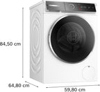 WGB24402IT Serie 8 Lavatrice smart a carica frontale, 9 kg, 1400 giri, Efficienza energetica A -50%, motore inverter con 10 anni di garanzia, riduce le pieghe, Bianco, 60 Cm