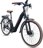 CYBIC Bici Elettrica 28" per Donna/Uomo, con Motore Centrale Shimano 250W, 8 Velocità, Bicicletta Elettrica per Adulti, Batteria 504Wh (36V) al Litio, Freni Idraulici Bici Elettrica da Città
