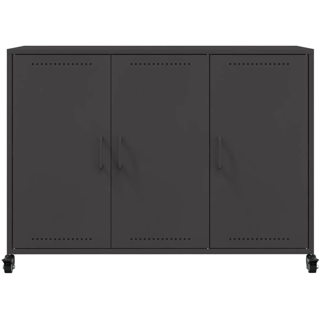 Credenza Nera 100,5x39x72 cm in Acciaio