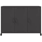 Credenza Nera 100,5x39x72 cm in Acciaio