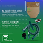 Aspirapolvere Folletto VK130 -REVISIONATA- + Spazzola HD CON RUOTE, Ideale Per Tutti i Pavimenti, Cavo Estraibile 7m, 3 Velocità, Filtro HEPA, Pronta all’Uso + 2 ANNI SACCHETTI + KIT TUBI