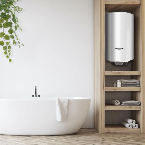 Ariston Pro1 Eco Slim   Thermos elettrico, 30 litri, a basso consumo verticale, scaldabagno elettrico, con funzione ECO 37,3 x 35,3 x 63,1 cm, prodotto per l'installazione in Spagna : Amazon.it: Fai da te