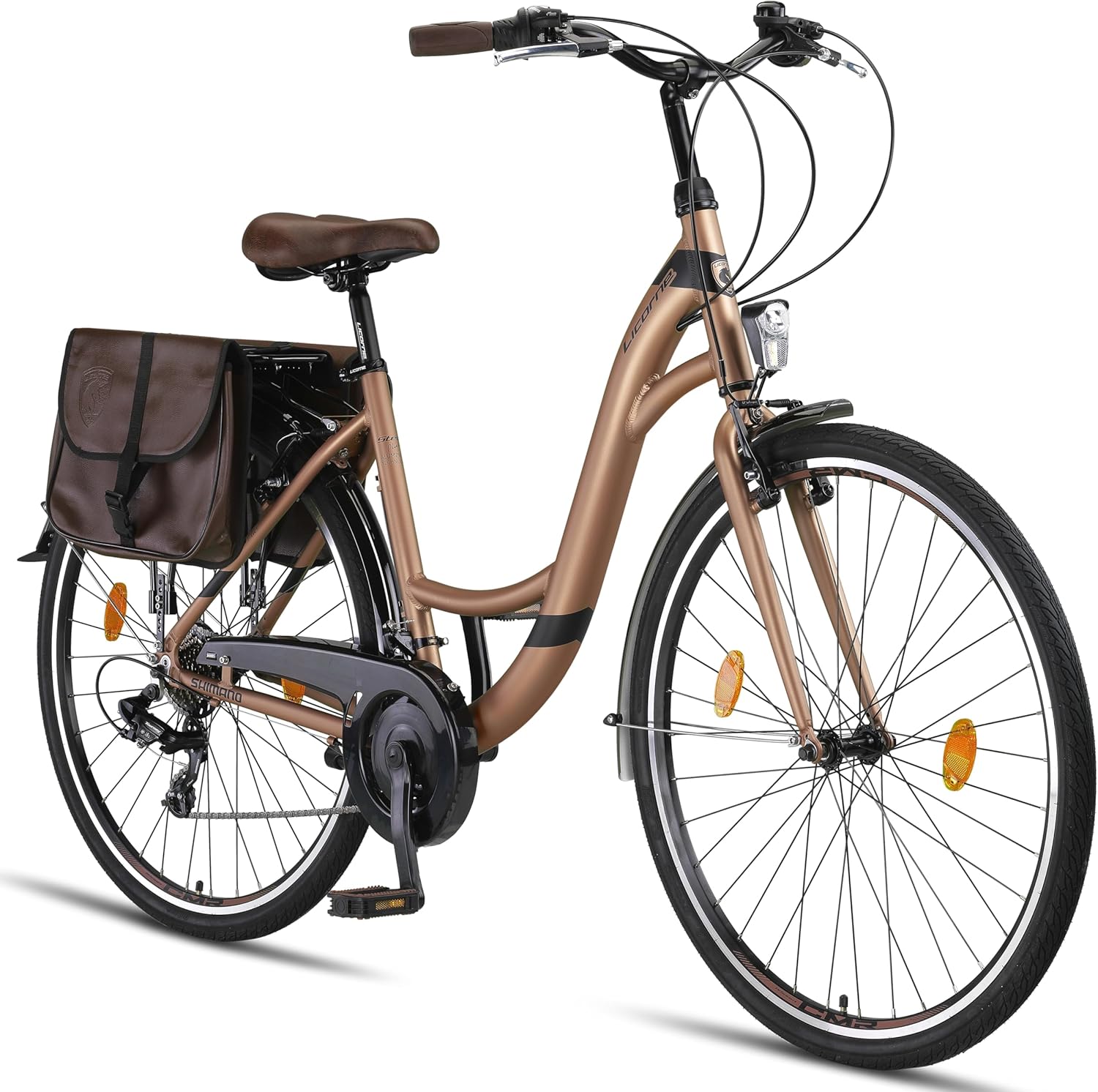 Licorne Bike Stella Plus Premium 26 28 Inch Aluminum City Bike for Girls Boys Men Women 21 Speed Dutch Bicycle StVZO