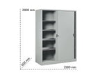 Armadio ante scorrevoli Tecnotelai 1500x600x2000mm con 4+4 piani regolabili