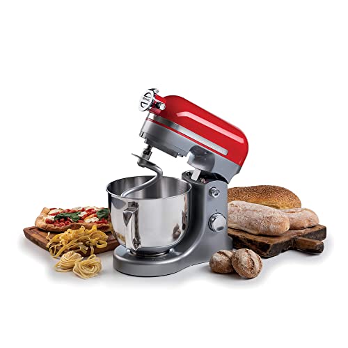 Ariete 1589 Impastatrice Planetaria Moderna, 1600 Watt, 11 velocità, 5.5 Litri, 3 accessori per impastare, amalgamare e montare. Rosso : Amazon.it: Casa e cucina