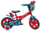 A.T.L.A.S. Bicicletta 12'' Spiderman dotata di 1 freno, piastra anteriore decorativa, parafanghi, carter e stabilizzatori.   Casco Spiderman incluso! : Sport e tempo libero