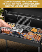 Carro XXL per grigliate, affumicatore per barbecue, barbecue a carbone con coperchio, griglia camino per barbecue a carbone, forno ahumador e accessori per barbecue, con guanti da barbecue : Amazon.it: Giardino e giardinaggio
