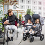 hauck Roadster Duo SLX Passeggino Gemellare   Passeggino Doppio Dalla Nascita Fino a 30 kg, Compatibile con Navicella Morbida 2in1   Pieghevole, Compatto   Grigio, Argento : Amazon.it: Prima infanzia